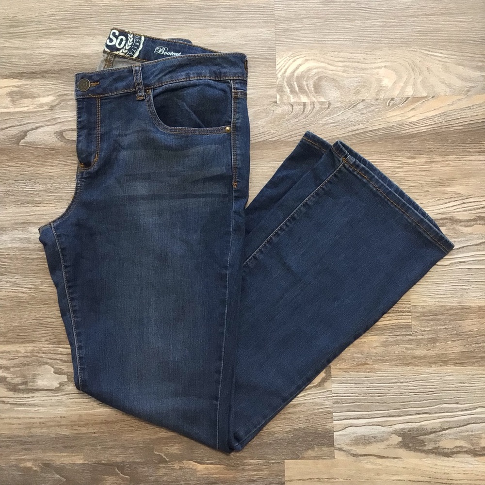 SO Mid Rise Medium Rinse Bootcut Jeans 17